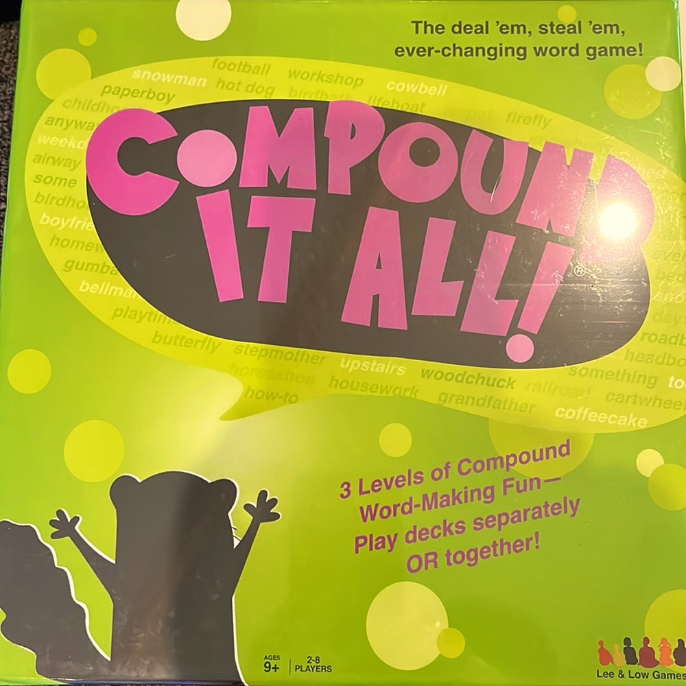 NWT Compound It All Board Game 9+ educational word game fun for all ages